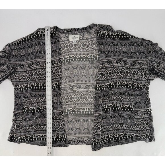 American Eagle Abstract Print Flowy Kimono Cardigan‎ XS-S, Lightweight Boho - Picture 8 of 9